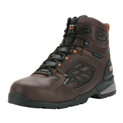 Ariat Work: Rebar Flex 6" Waterproof Composite Toe Zapatos de Seguridad Hombre - Marrones Oscuro (DK